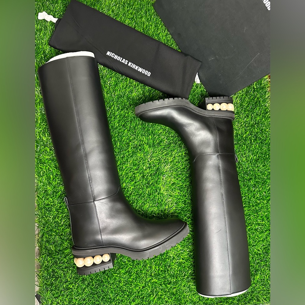 Nicholas kirkwood black casati riding boots